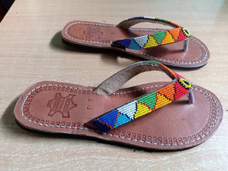 handmade sandals Kenyan sandals,gift for her summer sandals women sandals Maasai sandals outdoor sandals African beaded sandals
