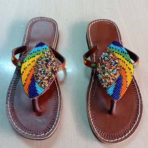 ON SALE:Beaded sandals/sandals women leather/African Beaded sandals/sandals women/leather sandals women/summer sandals/mothers day gift.