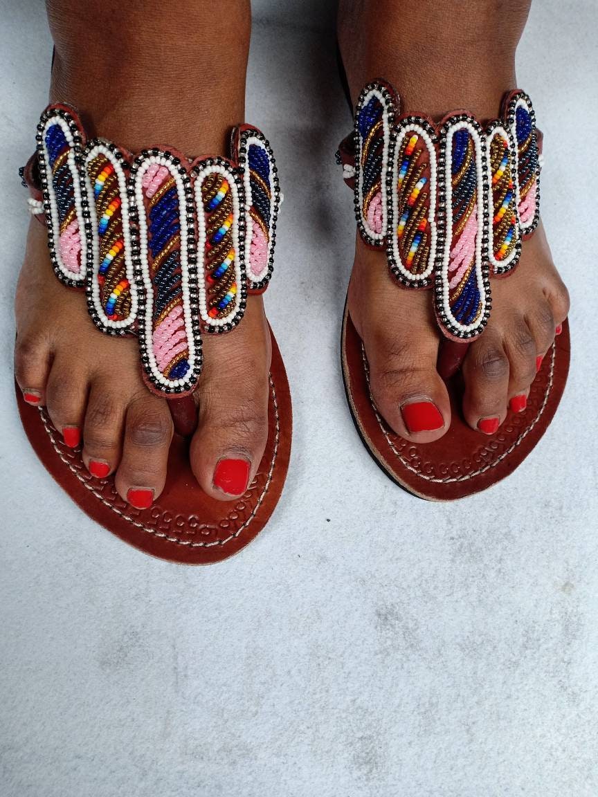 Kenyan SandalsAfrican beaded sandalsMaasai sandalsBeaded SandalsBea   Afrikrea