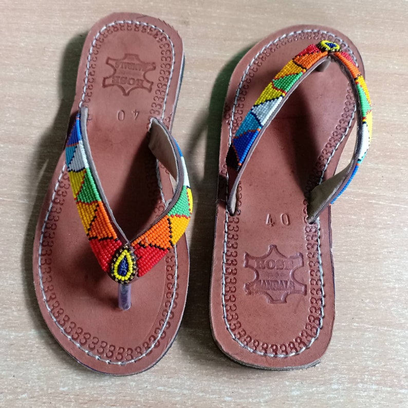 handmade sandals Kenyan sandals,gift for her summer sandals women sandals Maasai sandals outdoor sandals African beaded sandals