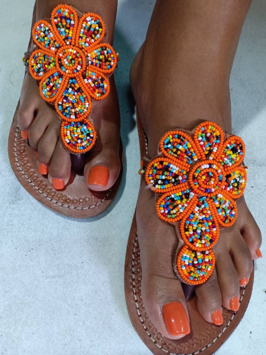 Cute orange sandals sale