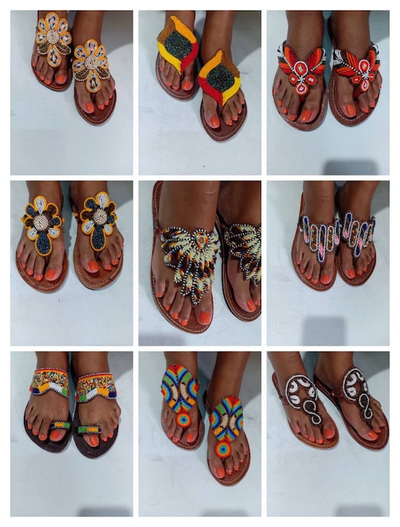 Maasai Sandals , Wholesale Sandals , Gladiator Sandals , Bulk Sandals ,  African Wholesale Sandals , Gift Sandals , Beaded Summer Sandals 