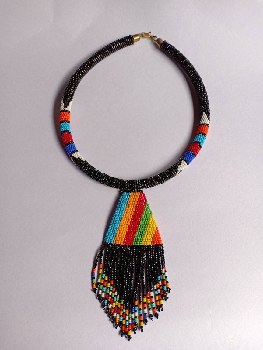Zulu necklace maasai beaded necklace tribal jewelleryethnic Etsy
