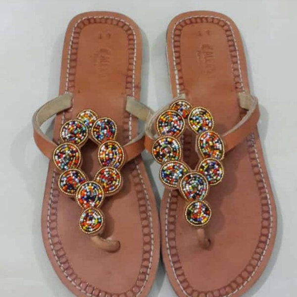 ON SALE:Beaded sandals/sandals women leather/African Beaded sandals/sandals women/leather sandals women/summer sandals/mothers day gift.