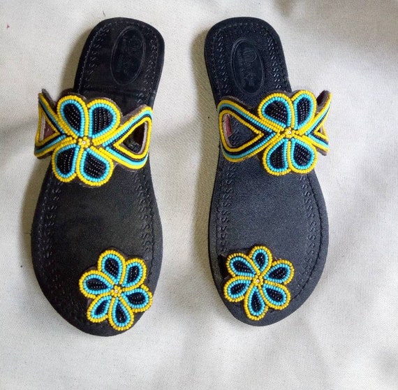 African Women Sandals.masai Sandals Beach Sandals Summer | Etsy
