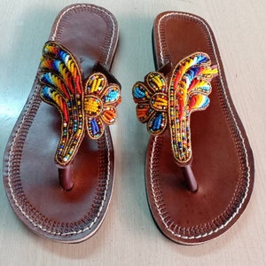 ON SALE:Beaded sandals/sandals women leather/African Beaded sandals/sandals women/leather sandals women/summer sandals/mothers day gift.