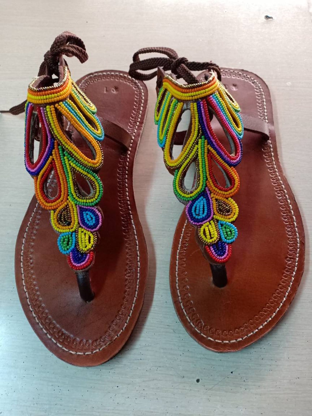 ON Saleafrican Sandals gladiators Sandals Women Beaded - Etsy