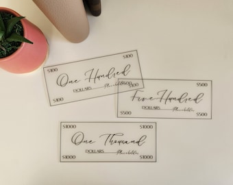 A6 Cash Envelope Place Holder