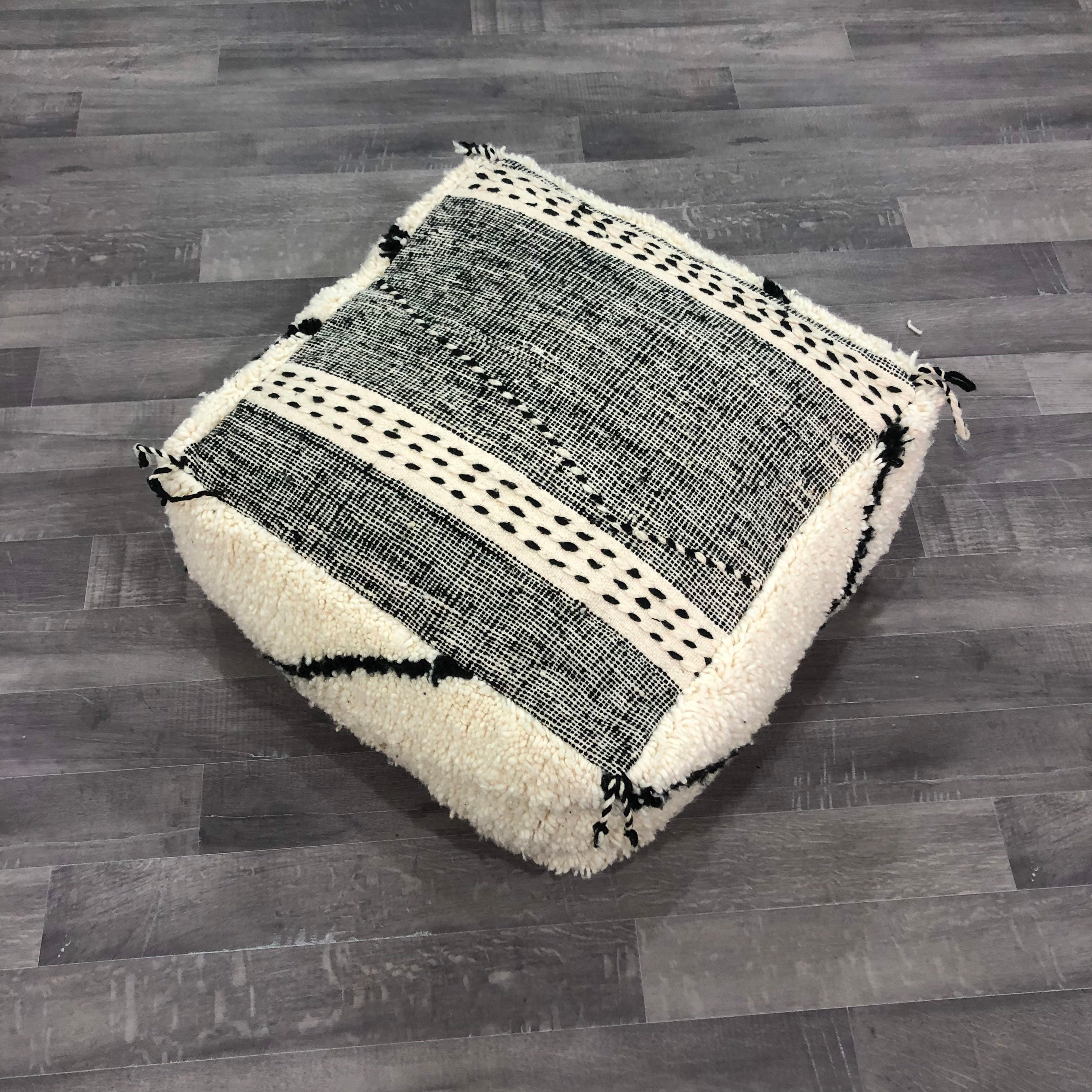 2er Set Marokkanisches Bodenkissen Kilim Pouf Handarbeit | Etsy