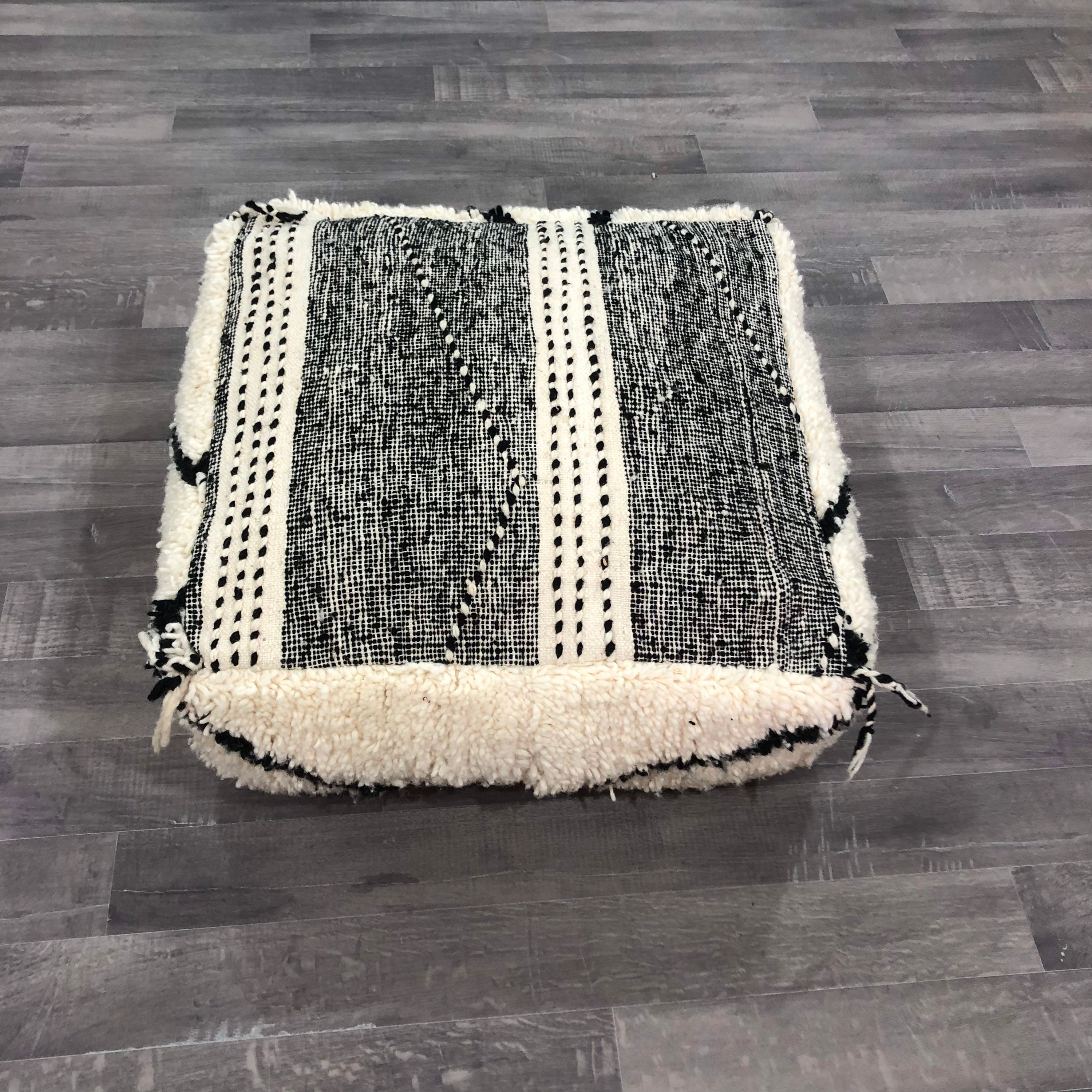 2er Set Marokkanisches Bodenkissen Kilim Pouf Handarbeit | Etsy