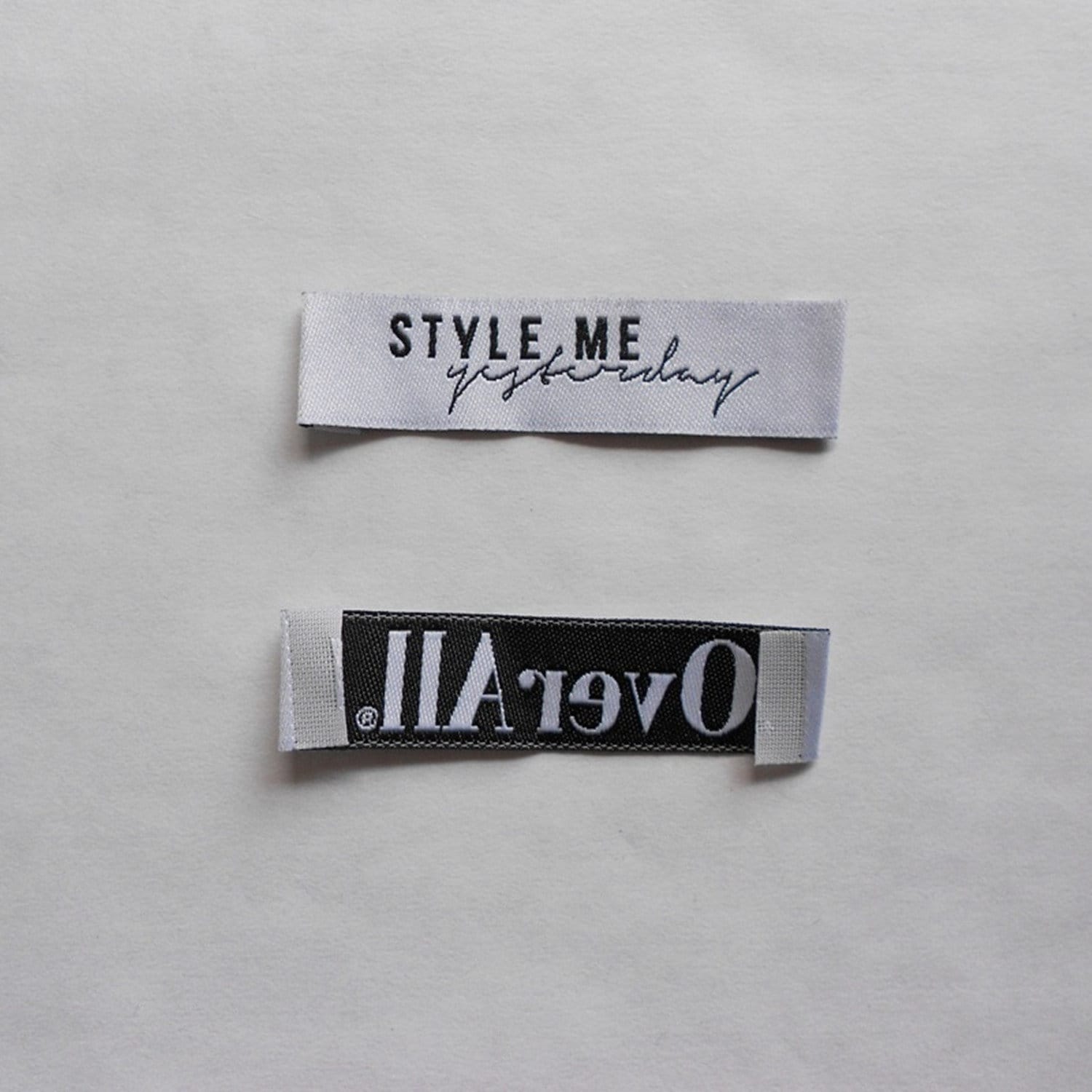 500pcs &amp; 1000pcs Customized Damask Garment Woven Labels Hem Tag Sewing ...