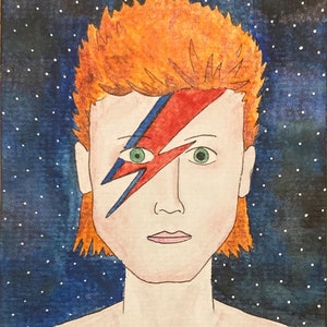 David Bowie Illustration Print