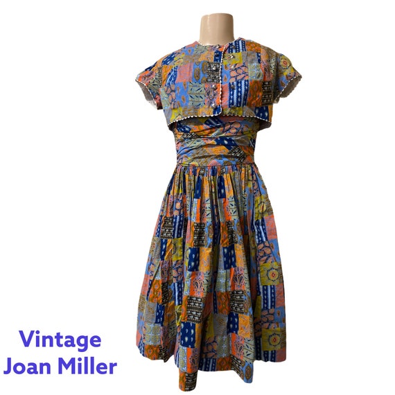 Vintage 50's Patchwork Joan Miller Juniors Fit & F