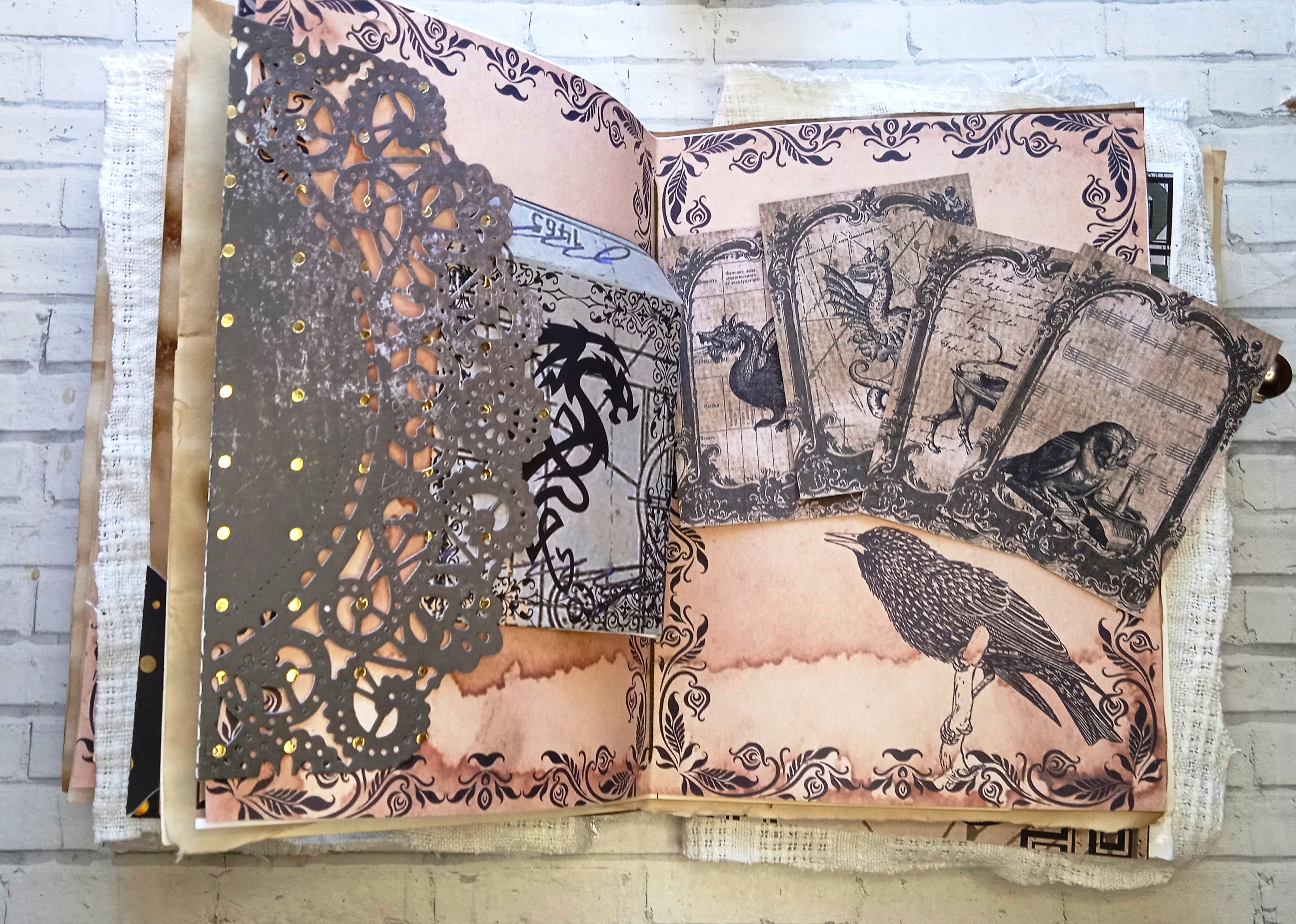 Gothic Junk Journal Vintage Art Book Grungy Journal Etsy