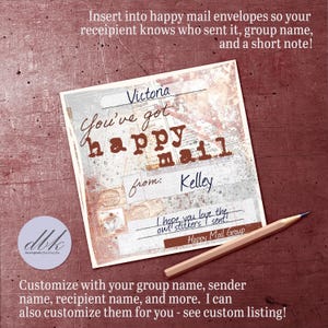 Enchanted Fall Happy Mail Insert Tags Penpal Stationary Labels Printable Stickers Mailbox Envelope Insert