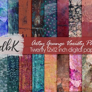 Printable Papers -- Collage Paper -- Junk Journal Kit -- Art Journaling -- Digital Scrapbooking Papers -- Instant Download -- Digiscrap