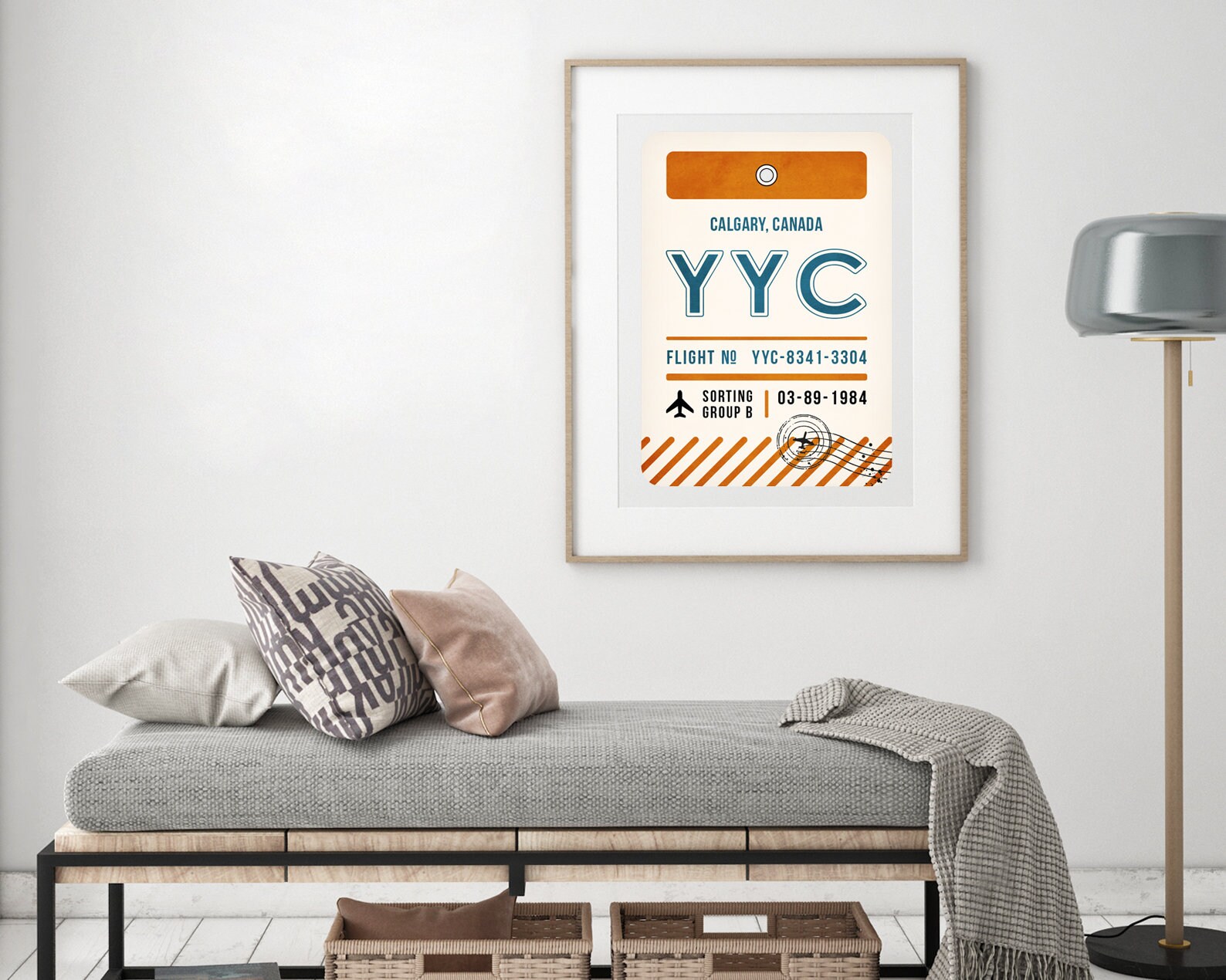 Calgary Luggage Tag Print Calgary Print Calgary Luggage Tag Etsy