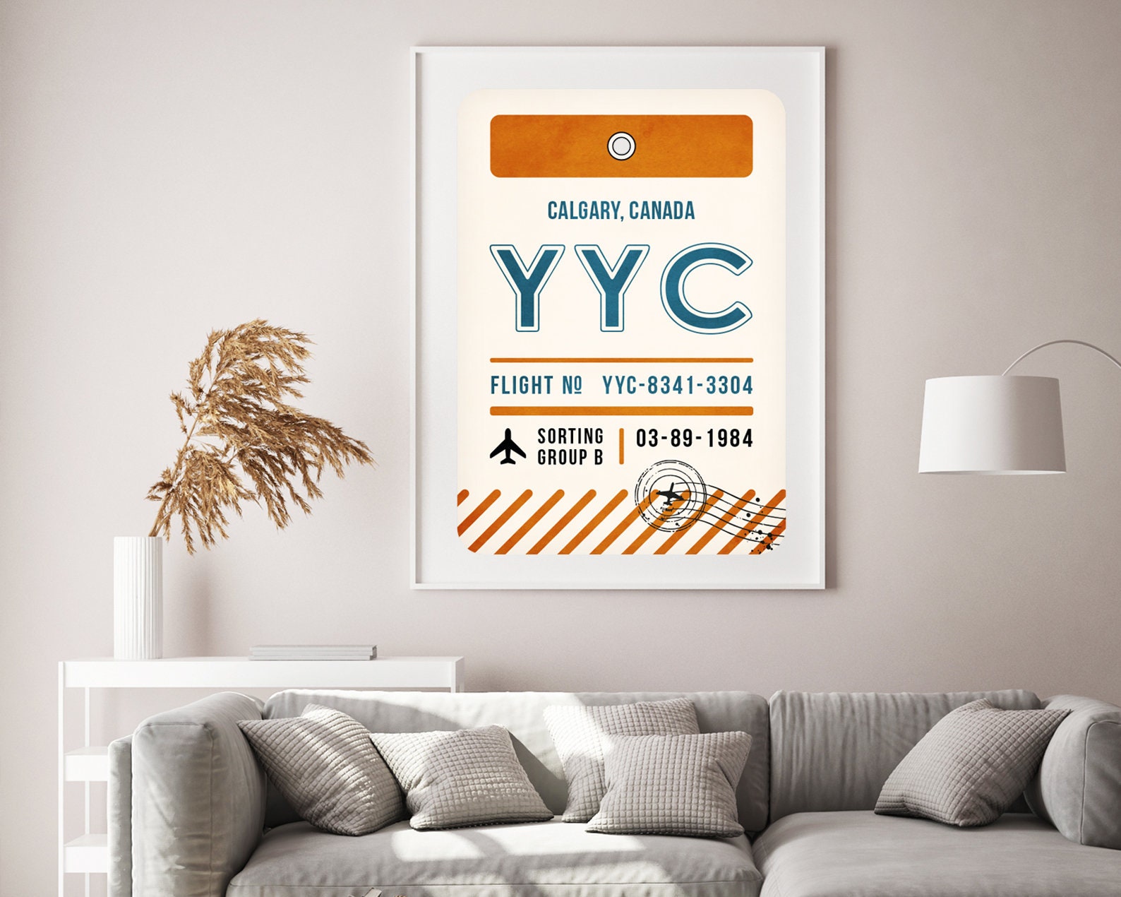 Calgary Luggage Tag Print Calgary Print Calgary Luggage Tag Etsy