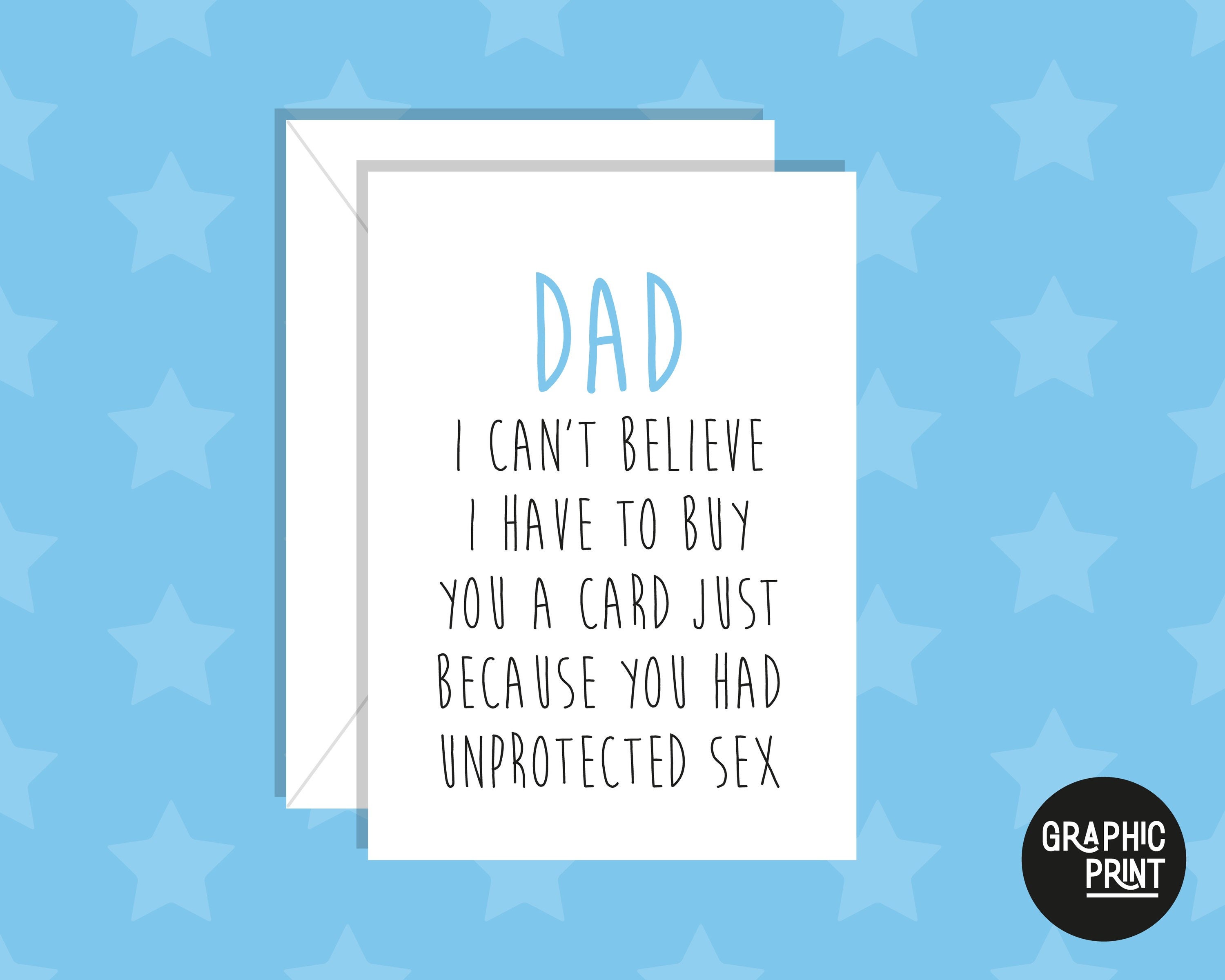 Happy Fathers Day Unprotected Sex Obligatory Greeting Card