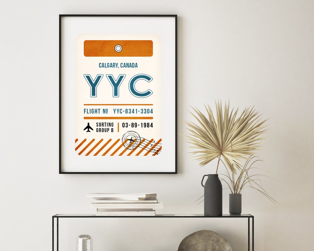 Calgary Luggage Tag Print, Calgary Print, Calgary Luggage Tag, Calgary