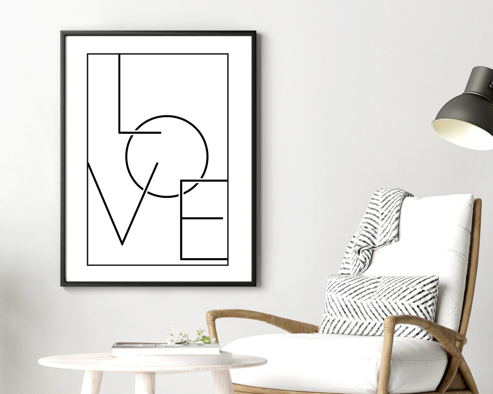 Love Quote Print Love Typography Print Black and White Love | Etsy