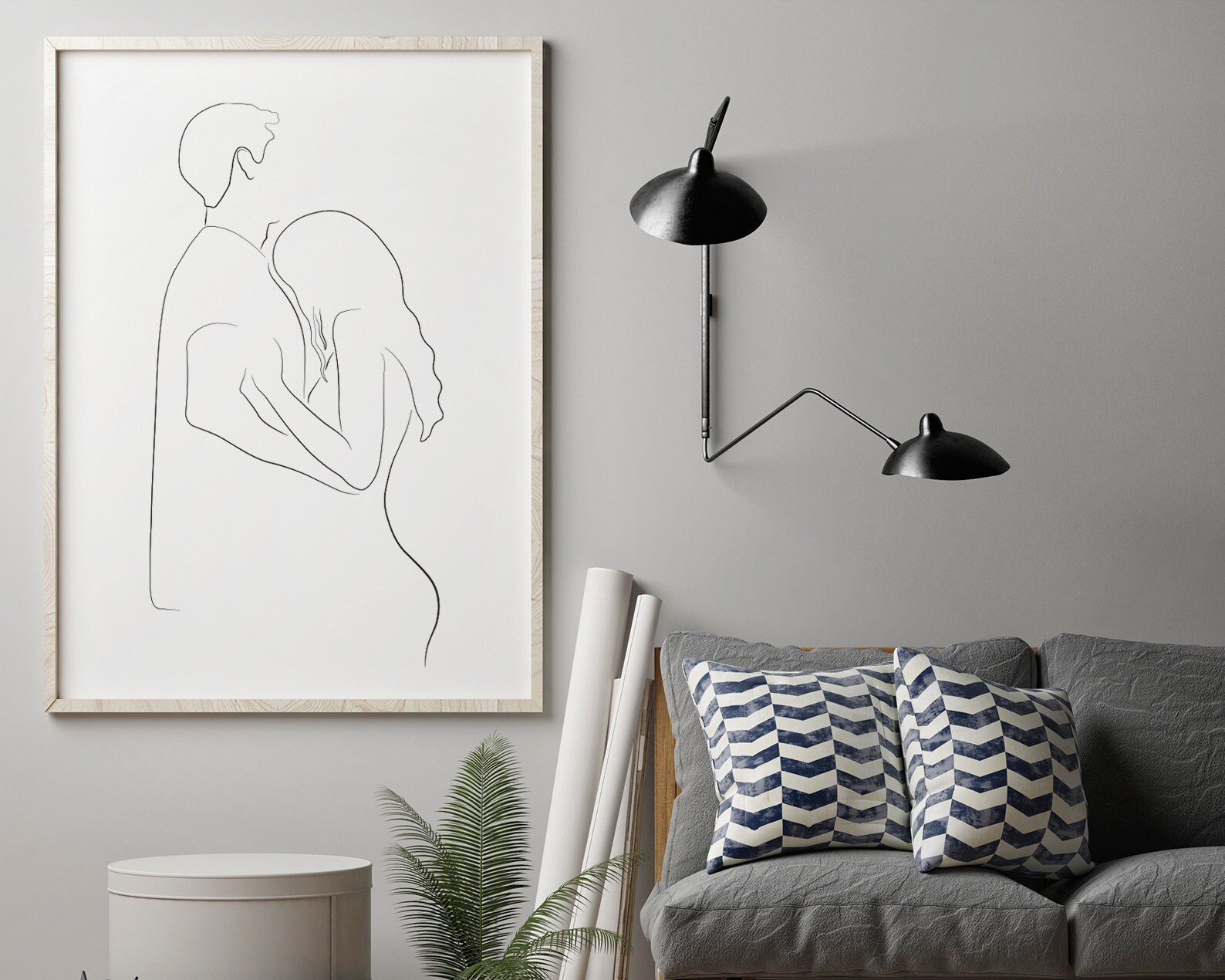 Hugging Couple Line Art Poster Cuddle Line Art Line Art - Etsy UK