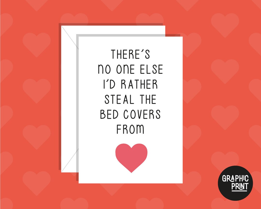 Steal the Bed Covers Anniversary Card, Funny Anniversary Card, Cute Anniversary Card