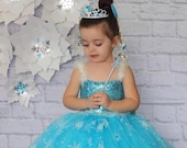 Frozen Elsa Inspired Dress, Elsa Tutu, Toddler Girl Handmade Tutu Dress, Elsa Birthday Party, Elsa Costume, Halloween Costume