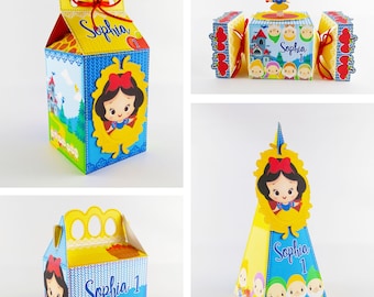 8 Dwarfs and Snow White Treat Bag Candy Party Favors includes ribbon and clear bags