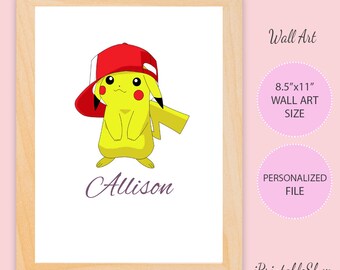 Pokemon Wall Art Pokemon Wall Decor Printable Pokemon Decor Etsy