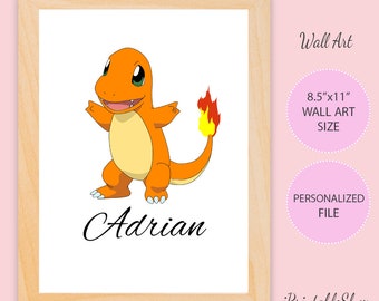 Pokemon Wall Art Pokemon Wall Decor Printable Pokemon Decor Etsy