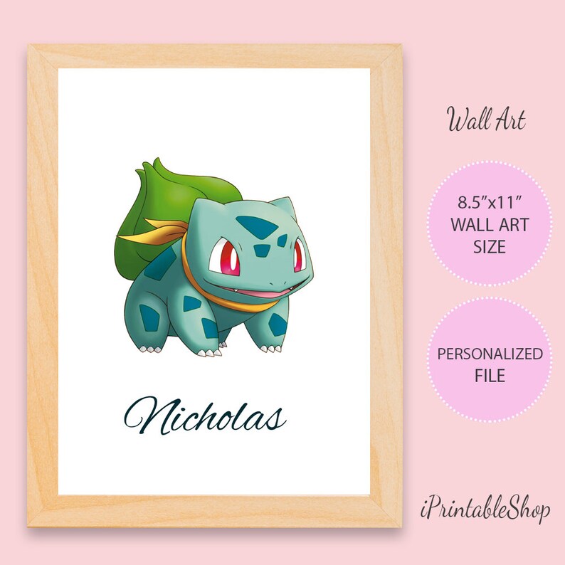 Pokemon Wall Art Pokemon Wall Decor Printable Pokemon Decor Etsy