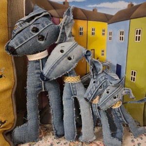 EASY LARGE pdf sewing pattern upcycled LARGE scruffy hound doggo dog greyhound
