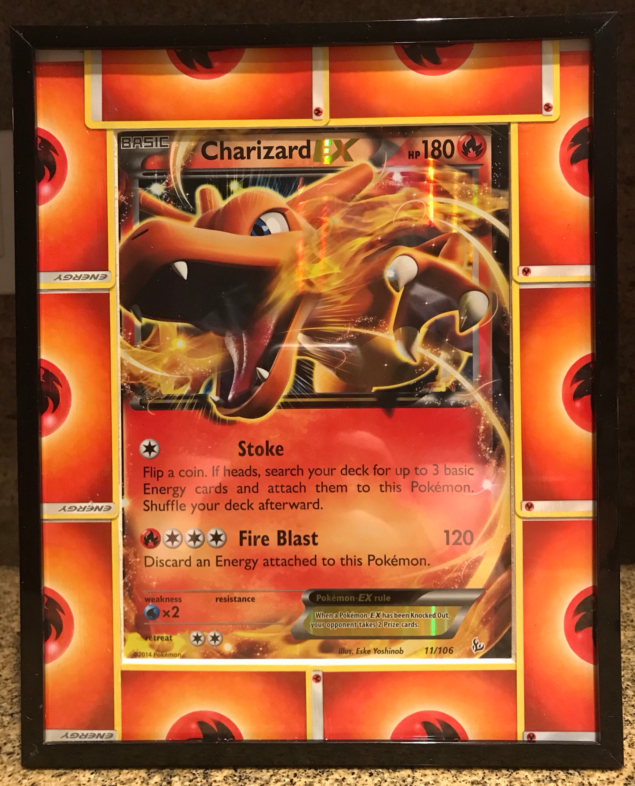 Extra Large Charizard Pokemon Card Etsy