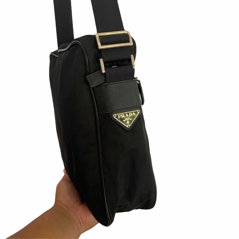 Vintage Prada Milano Nylon Sling Messenger Bag Etsy