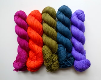 Autumn Pop Full Collection | Hand Dyed Yarn | Semi Solid | 100g set | MCN