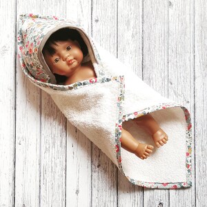 Liberty hooded towel for 21cm miniland doll