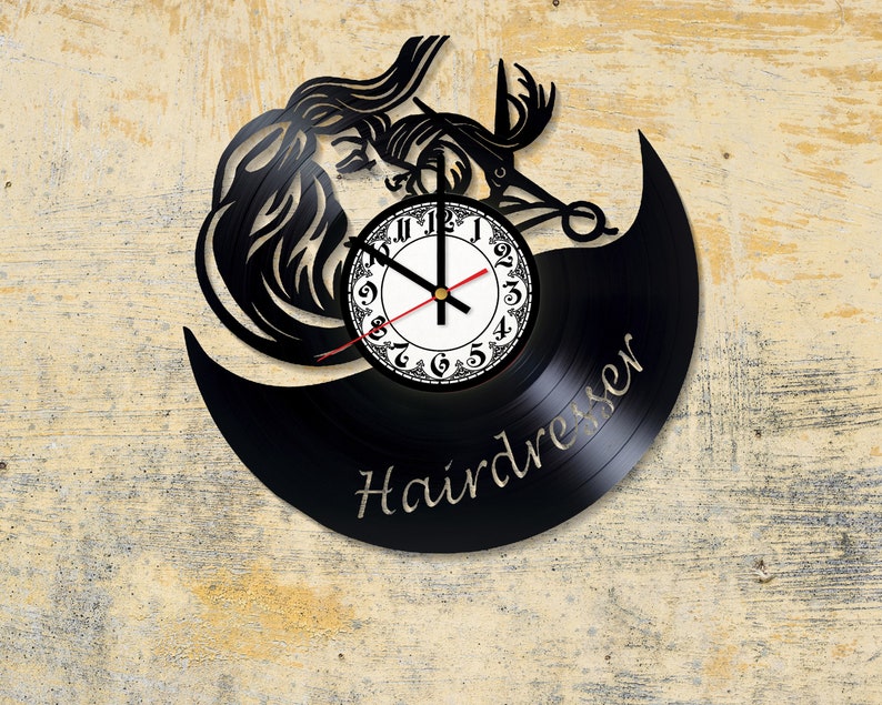 Hair Stylist Gift Wall Clock Gift For Friend Hair Salon Decor Etsy