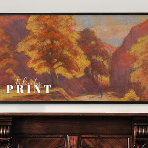 Fall Samsung Frame TV Art | Vintage Autumn Landscape Painting | DIGITAL Fall art | Farmhouse Decor | Vintage Art Frame TV