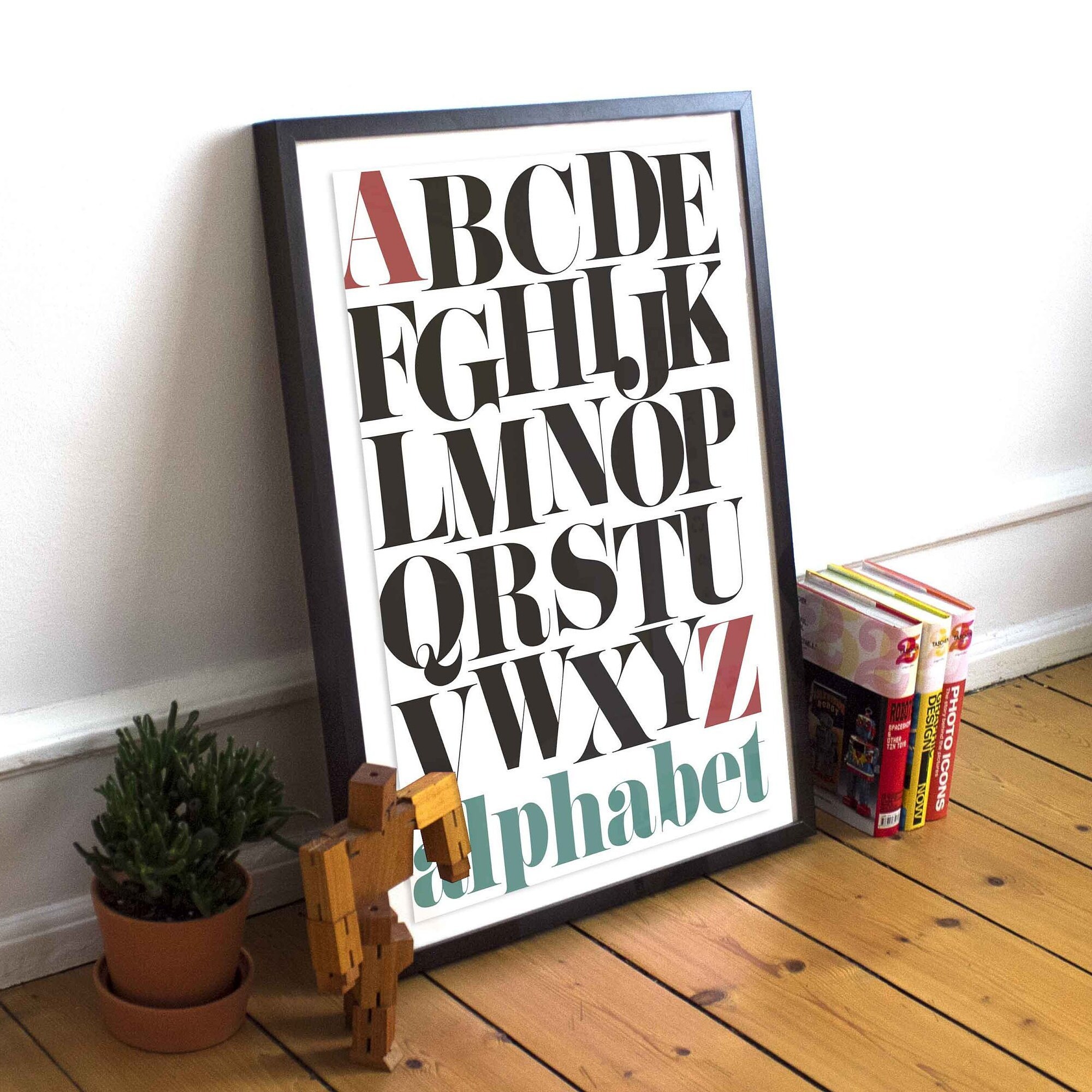Alphabet Printable Nursery Decor Wall Art Print Instant - Etsy
