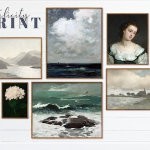 Gallery Wall Set | Vintage ART PRINTS | Vintage landscape | Above Bed Decor | Cottagecore Art | Set 1
