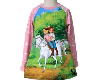 Bibi und Tina Tunika Shirt Jersey in Wunschgröße bis Gr. 116