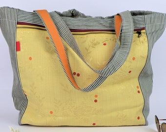 Large Handmade fabric bag -Handcrafted cloth bag for every day -Cloth hobo Bag -Italian bag textil woman - Ecologic Fabric Tote bag handmade