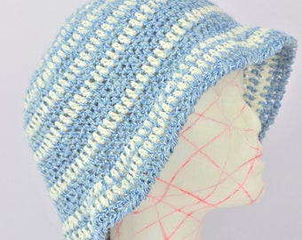 Handmade Cotton Hat - Large Bucket Hat unisex - Hat spring summer - Fisherman hat - Freeform crochet - Handmade cap made in Italy