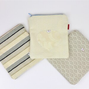 Handmade envelope - Woman fabric envelope - Fabric envelope with zipper - Eco-sustainable bag -Fabric case -Case for everything -Square case