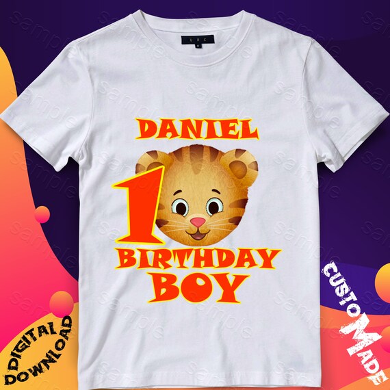 Daniel Tiger Iron On Transfer Daniel Tiger Birthday Shirt Etsy - roblox shirt iron on transfer design etsy