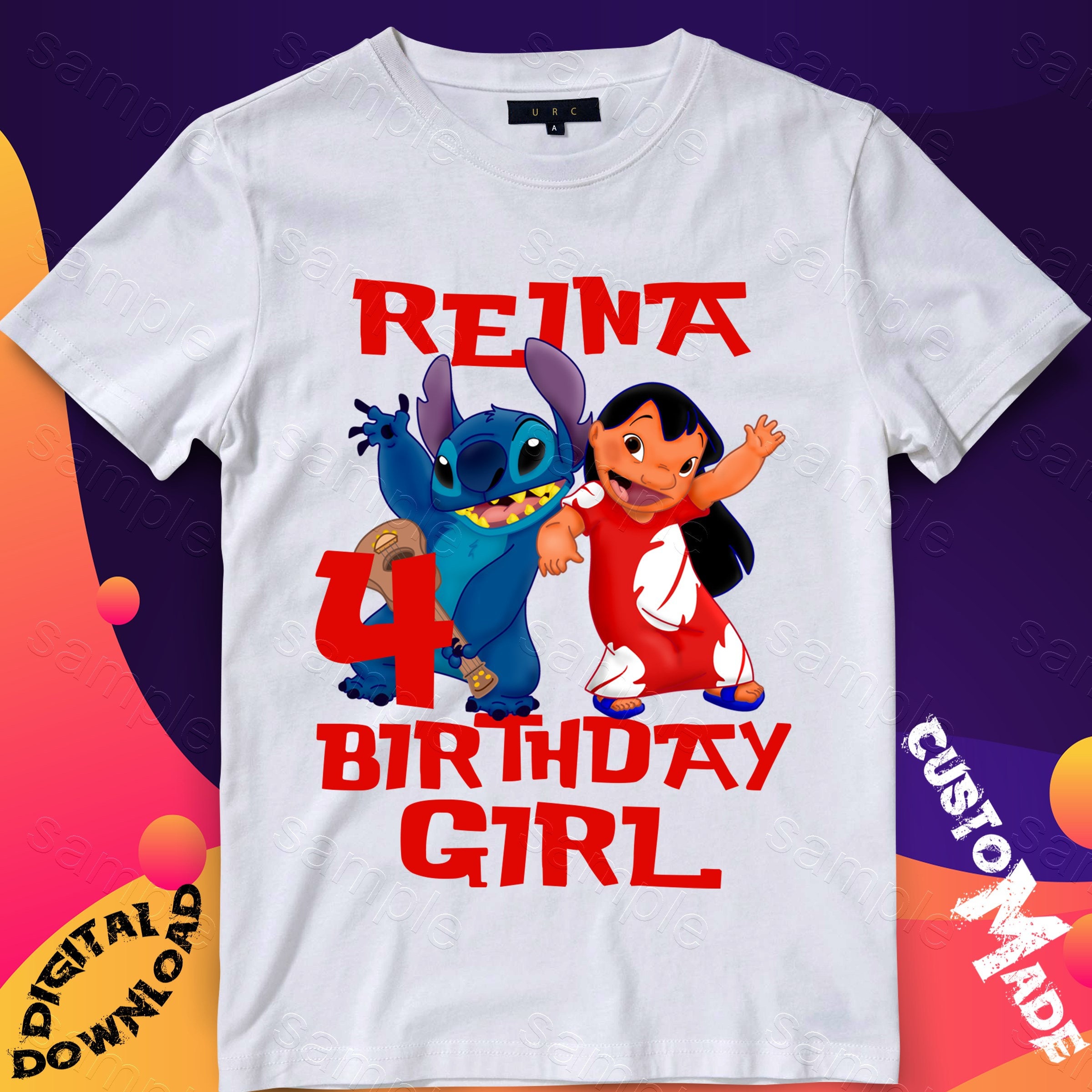 Stitch Birthday Shirt, Girls Stitch Birthday, Lilo and Stitch Shirt, Lilo  and Stitch Party, Lilo and Stitch Birthday Shirt for Girls 