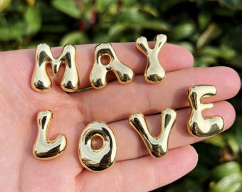 Initial Letter Pendant,18K Gold Plated Personalized Pendant,Fat Alphabet Letter Necklace Jewelry Accessories,Gift For Her