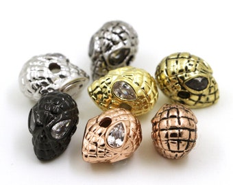 2pcs Spider-Man Copper Charm Beads: Gold, Silver, Black, Rose Gold