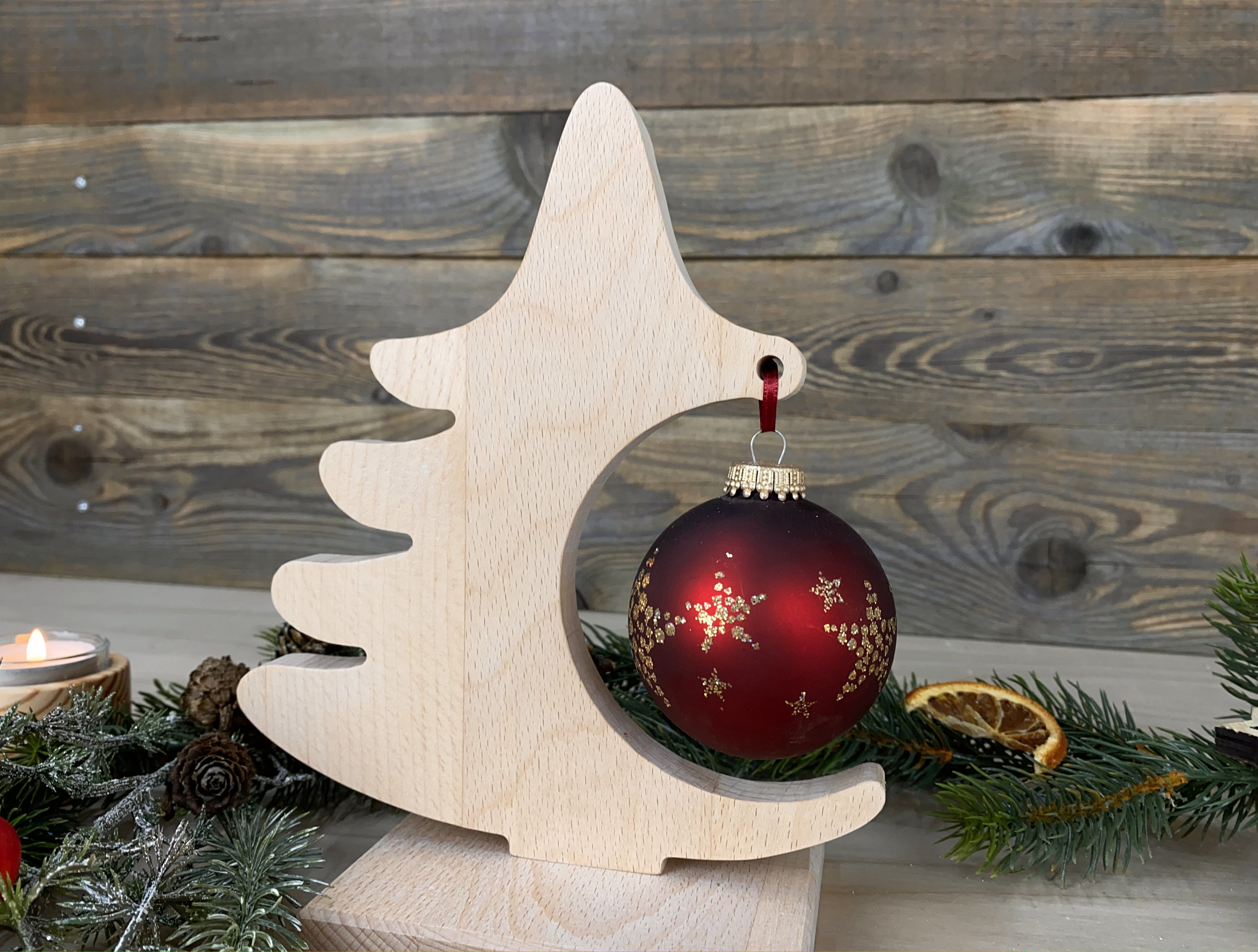 Tannenbaum für eine Kugel, Stern etc., Weihnachtsdeko oder als Geschenkidee - Christbaum - Hergestellt in Bayern
